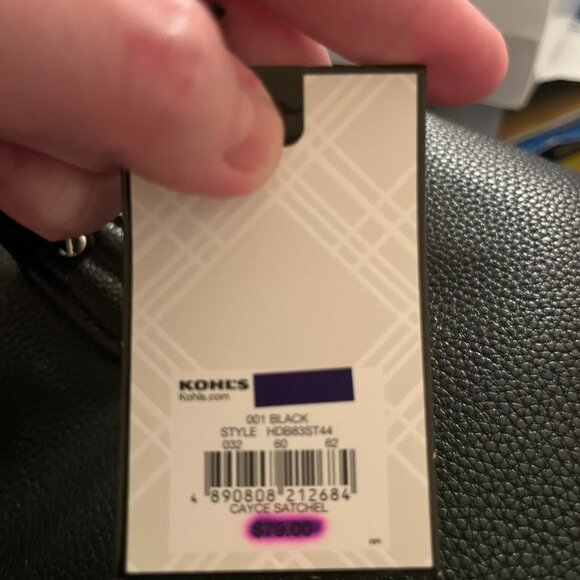 Dana Buchman Black Shoulder Purse NWT - Picture 9 of 9